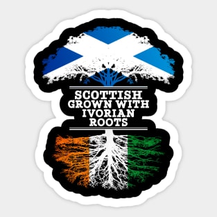 Scottish Grown With Ivorian Roots - Gift for Ivorian With Roots From Ivory Coast Sticker